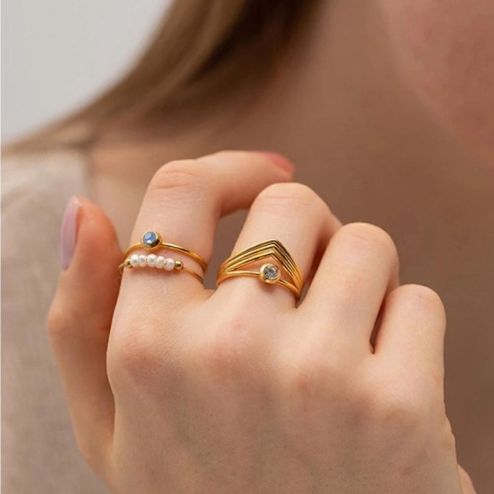 Fresh water pearl ring N658